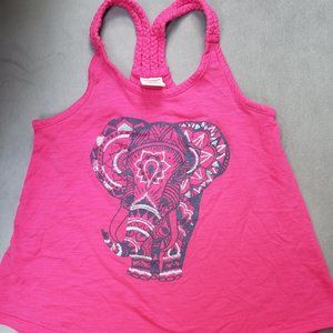 Arizona Jean CO  Girls  Hot Pink Elephant Tank   Size L